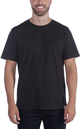 Carhartt Herren Relaxed Fit, schweres, kurzärmliges T-Shirt, Schwarz, S – Ansicht 2