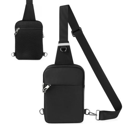 Sac à bandoulière antivol étanche et petit sac à main noir mixte avec RFID