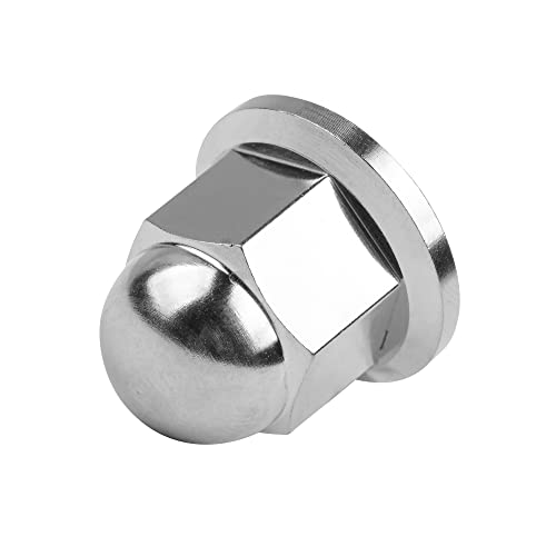 Image of Titanium M6 M8 M10 Dome Head Acorn Nuts for Bicycle Motorcycle Exhaust Pipe Car Pack of 6 (M10, Silver)