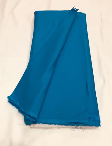 Image of BKRKJ Women's Rayon Cotton Unstitched Fabric for Sewing Suit Salwar Chudidar Patiyala Kurti Shirt Kameez Blouse Kurta Pyjama (4 Meter, Firozi Blue)