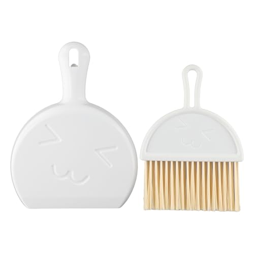 Gdfnmogo Juego de mini escoba y recogedor para limpieza de escritorio, cepillo de plástico pequeño con kit de recogedor para migas, suciedad, teclado, rejillas de ventilación de coche, microondas O