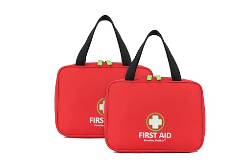Image of 2Pack Handy First Aid Bag Empty First Aid Kit Portable For Home, Office, Vehicle, Emergency Kit For Your Next Adventure, First Aid Supplies Organizer Bag For Camping, Travel, Sports