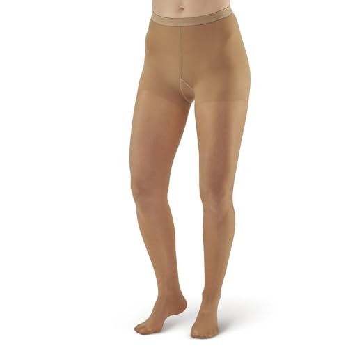 Ames Walker AW Style 78 Soft Sheer 8-15 mmHg Mild Compression Pantyhose Natural Queen Plus