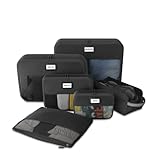 Zoom Lite 6 Sets Packing Cubes for Suitcases in Various Sizes Durable Travel Organizer Made from Recycled Single Use Plastic Material with Shoe Bag and a Large Pouch Packing Cubes for Carry on Suitcases