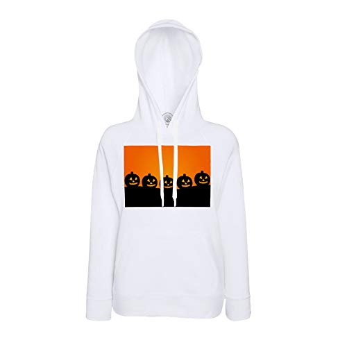 Sweat à capuche Halloween citrouilles pull orange à manches longues pour adulte