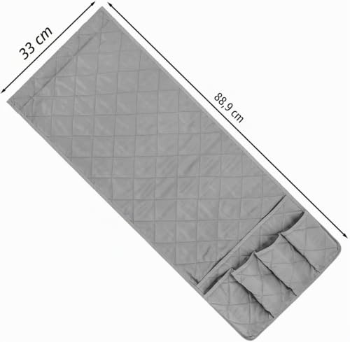 Miniatura 7 de Bkrdty Organizador De Reposabrazos Para Sofá 5 Bolsillos 90 33cm Bolsillo Antideslizante Para Sofá Soporte De Bolsa De Almacenamiento De Tela Para Sofá Eléfono Libro Revistas Control Remoto De Tv