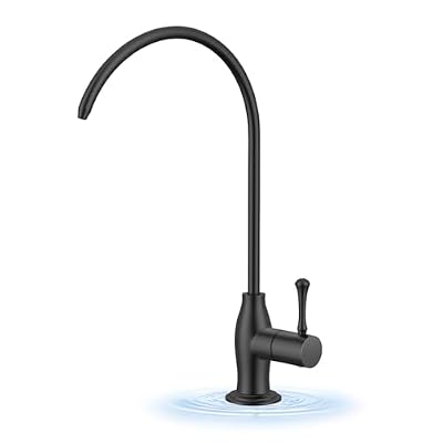 WEWE Drinking Water Faucet with Vintage Design, Non-Air Gap, Matte Black