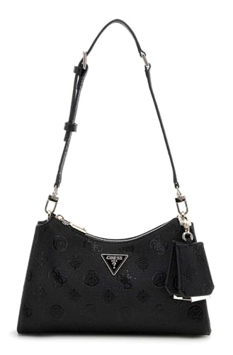Sac à épaule GUESS Cresidia II noir pour emporter vos essentiels en sécurité