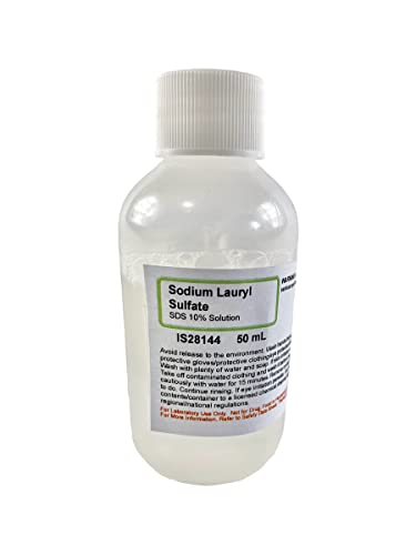 Sodium Lauryl Sulfate 10% Solution, 50mL - Laboratory Grade - Sodium Dodecyl Sulfate - The Curated Chemical Collection by Innovating Science
