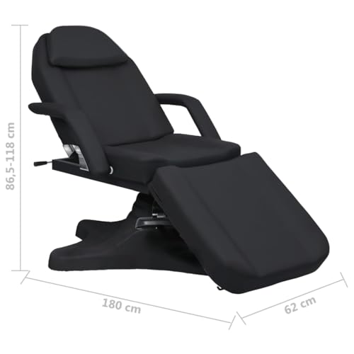 Massage Table Black 70.9"x24.4"x(34.1"-46.5"), Health & Beauty, Personal Care, Massage Tables, 110262 - Image 8