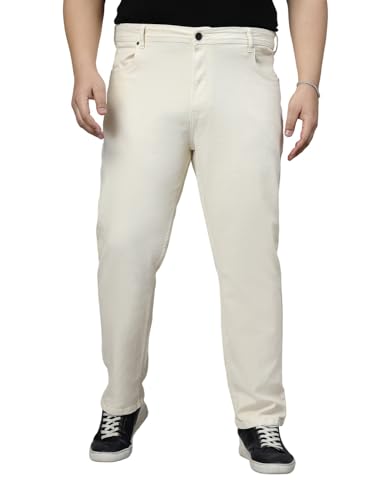 Image of Style Quotient Men Plus Size Black Tapered Fit Mid Rise Stretchable Jeans