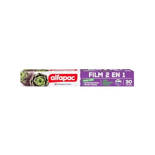 alfapac - film 2 en 1 30M- réfrigérateur et micro-ondes - fabriqué en France