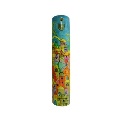 Yair Emanuel Jerusalem Design Small Wooden Mezuzah Cover