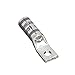Panduit LCAN4-10-L Code Conductor Lug, Narrow Tongue, One Hole, Standard Barrel With Window, #4 - #3 AWG STR/#2 AWG SOL Copper Conductor Size, #10 Stud Hole Size, Gray Color Code, 0.11" Tongue Thickness, 0.40" Tongue Width, 0.81" Neck Length, 1.54" Overall Length