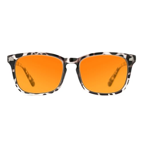 Image of TIJN Blue Light Blocking Glasses Dual AR Coatings Amber Orange Lens for Computer Gaming