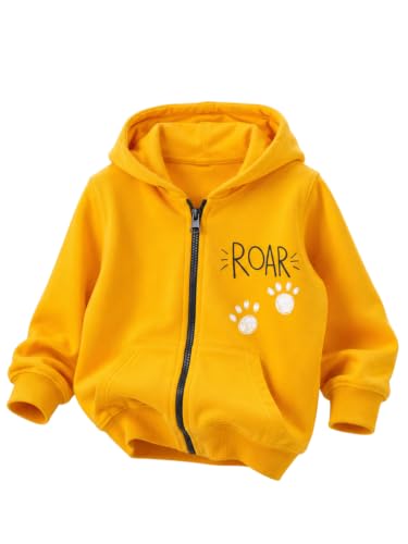 Image of The Mom Store Winter Jackets for Kids | Cute Sweatshirt and Cool Hoodies for Baby Boy and Baby Girls | with Zippers | Hoodie Cap