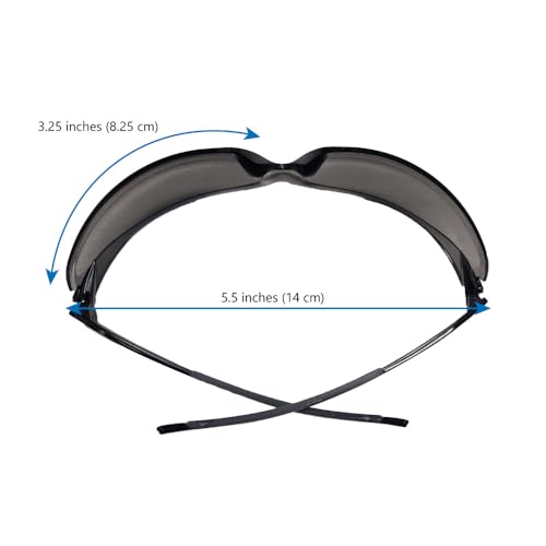 OPTEGO Sunglasses, Smoke Color, Full Wrap-around Coverage Sunglasses - Thumbnail 4