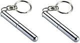 Silberner einziehbarer Mini-Stift aus Edelstahl, einziehbarer Taschenstift, Schlüsselanhänger, Vater, Gadgets, Geburtstag, Weihnachten, für Studenten, Büroangestellte, Bauarbeiter