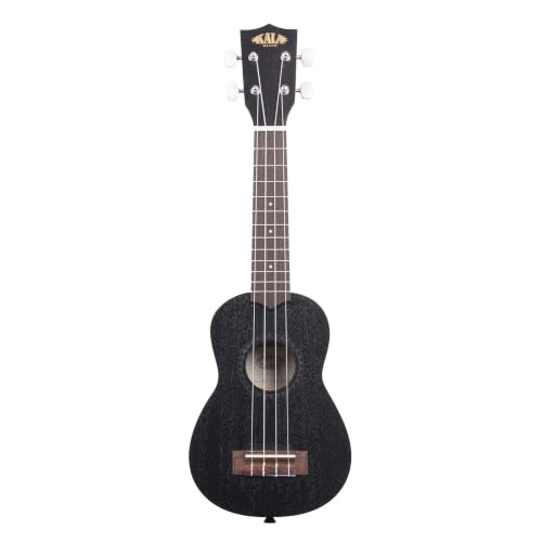 Image of Kala KA-15S-BLK Satin Mahogany Soprano Ukulele - Black
