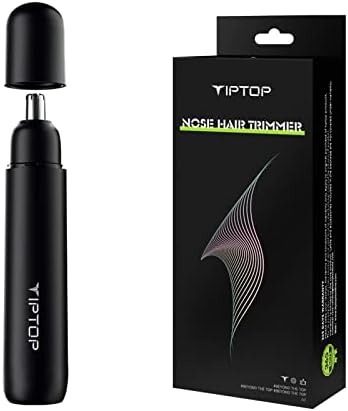 Tiptop Nose Hair Trimmer for Men and Women,Professional Painless Electric Portable Ear and Nose Hair Trimmer,Double Blade Rotary Design,Energy-Saving & Whisper-Quiet Operation，Easy to Clean