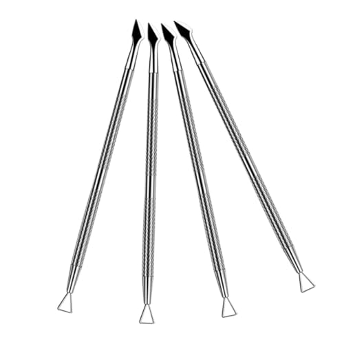 FOMIYES Nail Cuticle Pusher Tools 4pcs Set Nail Pusher for Fingernails Toenails