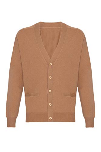 Men's Pure Cashmere Cardigan Beige XXX-Large