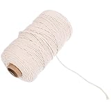 NUOBESTY 天然三編みコッロープ 巻 耐久性手芸紐 ラッピング用リボン 食品袋結束用ストラップ 多用途装飾 贈答包装 クラフト用