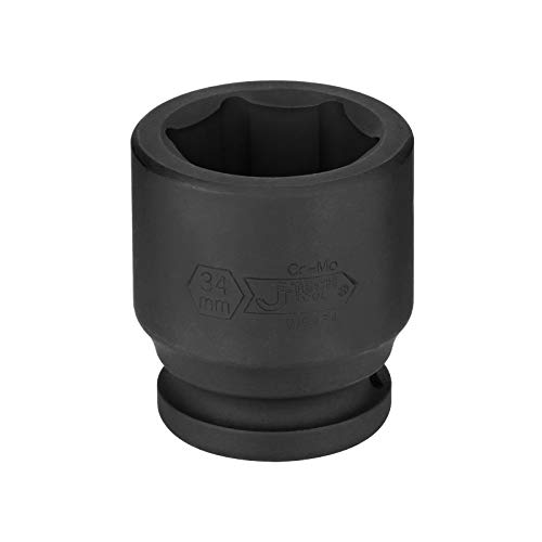 Image of Jetech 3 /4 Inch Drive 34mm Standard Impact Socket, Made with Chrome Molybdenum Alloy Steel, Heat Treated, 6-Point Design, Metric