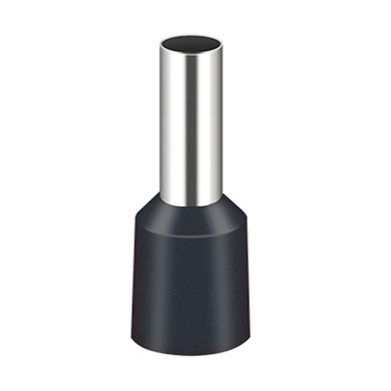 JOYELEC 290 pieces E4009 wire end ferrules 4.0 mm², black needle-shaped, partially insulated connection terminal, cable end ferrules for wire connection, tin-plated copper