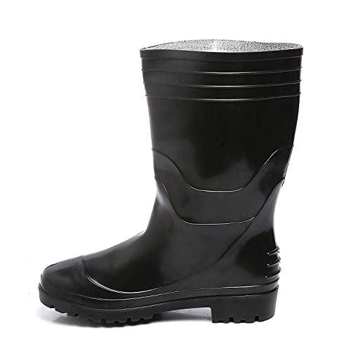 Agarson Virat Black Industrial Safety Gumboots Mens Black Long PVC Boots for High Ankle Safety 12.5 Inch Size-8-image-23