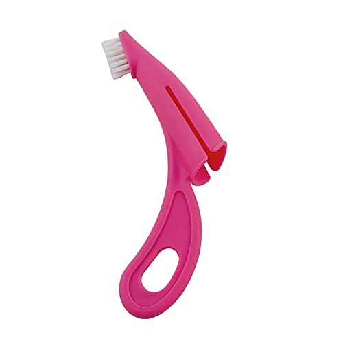 Image of Dog Toothbrush, Tooth Brushing Kit for Dog Teeth Cleaning - Dental Care for Puppies, Cats & Small Pets, Nylon Remove Ergonomic Dog Finger Toothbrush (Red)