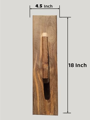 Image of Snevil Trowel Mason Tool for Plastering and Cement Work | Teak Wood | Handmade Tool for Gardening and DIY Work (18 x 4.5 inches)