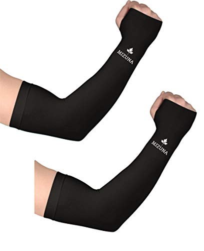 Image of MIZUNA Sun Protection Arm Sleeves Hand gloves For Men & Women,Thumb Holes UPF 50 Arm Cover for Biking,Cricket,Cycling, Golf, Outdoor Sports