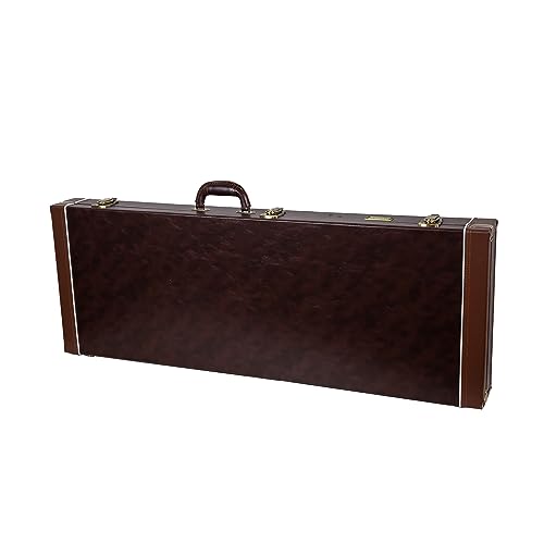Crossrock Electric Guitar Case fits PRS SE standard solid body guitar, Rectangular, Vintage Brown (CRW620PRSEBR-R)