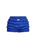 SOLY HUX Women's Ruffle Shorts Y2k Lace Lolita Bloomers Elastic Waist Frill Bottoms Micro Boyshorts Royal Blue Small