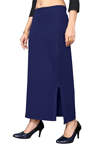 Image of Yashika Women Yashika Women's Full Elastic Lycra Blend Saree Shapewear Petticoat(New-Shape Sky Blue-XL)