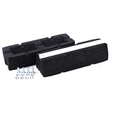4INSTALATOR Lot de 2 socles d'amortissement   2 x 400 mm   Pour pompes à chaleur   Console de sol   Pieds anti vibrations   Socle de montage   Bloc de support en caoutchouc   Pour climatisation