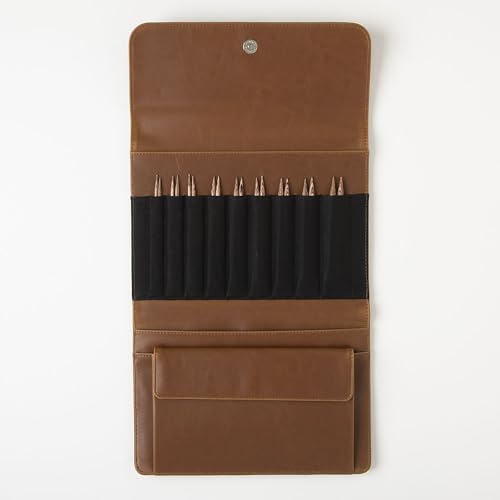 Image of Knit Picks Premium Wood Interchangeable Knitting Needles Set with Case | 9 sizes of 4.75 inch long Resilience knitting needles, sizes 4-11, includes cables, stitch markers, and endcaps.