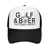 Frases Divertidas de Golf y Cerveza, Gorra de Camionero para Mujeres Hombres, Gorra Ajustable para Adultos de béisbol, Gorra de Padre de Verano