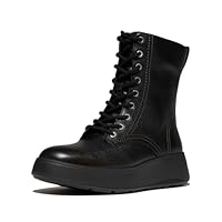 Fitflop Women's F-Mode Stitch Warm Tumb. Leather Laced Ankle Boots