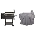 Cuisinart Grill Bundle - Deluxe Wood Pellet Grill and Smoker, 8-in-1 Cooking Capabilities & Deluxe Pellet Grill Cover