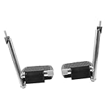VALICLUD Heavy-Duty Wheelchair Footrest Pedal Replacement Abs Plastic Footplates Enhanced Stability for Elderly and Patient Comfort