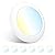 Amico 6 Pack 5/6 Inch LED Disk Lights, Dimmable Flush Mount Ceiling/Recessed Disc Lights, 2700K/3000K/4000K/5000K/6000K Selectable, 12W=110W, 1050LM, Low Profile Surface Mount Can Lights, ETL&FCC