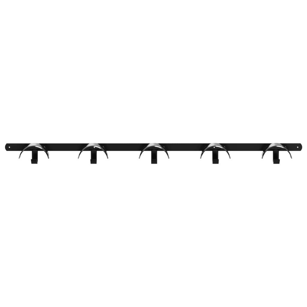 Supporto Briglie per 5 Briglie con 5 Ganci Nero in Ferro-172448