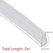 2 Meters U-channel Rubber Edging Sealing Strip Shower Door Glass Durable Multiple Size Sealing Tape Edge Guard Weatherstrip Tool DUO ER (Length : 2M, Width : 8x7mm)
