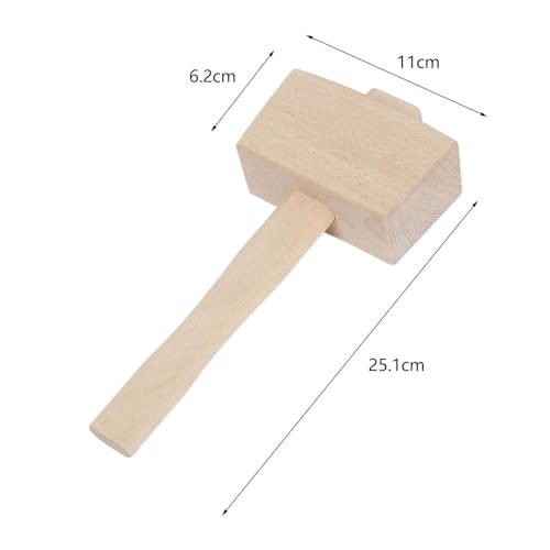 Martillo de madera para carpintería mazo manual ergonómico de 25.1cm 4