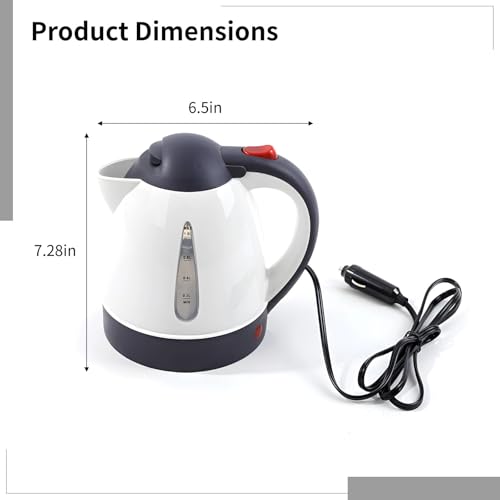 Tetera eléctrica para autos 12V, 1000ml, acero inoxidable miniatura 3