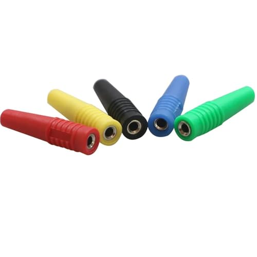 Conector hembra de 2 mm con núcleo de cobre y funda suave azul, pack de 2 piezas de alta precisión