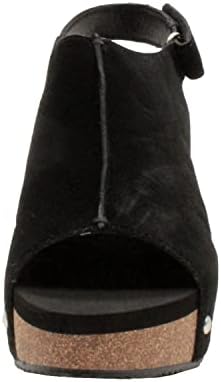 VOLATILE Women's Wedge Sandal, Black, 8 | Image 1