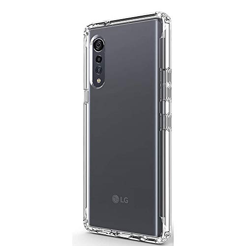VIESUP Crystal Cellular Phone Case for LG Velvet 5G / G9, Transparent Shockproof Silicone Soft Case Cover with Camera Lens Protection